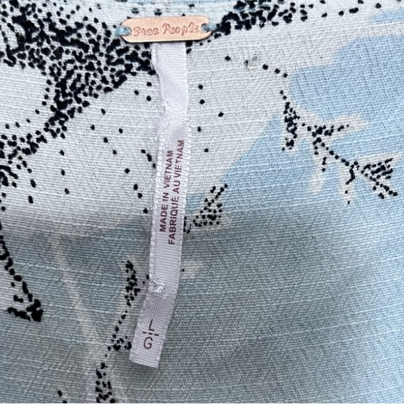 Free People French Quarter Mini Wrap Dress Blue Floral Size Large - Picture 6 of 12